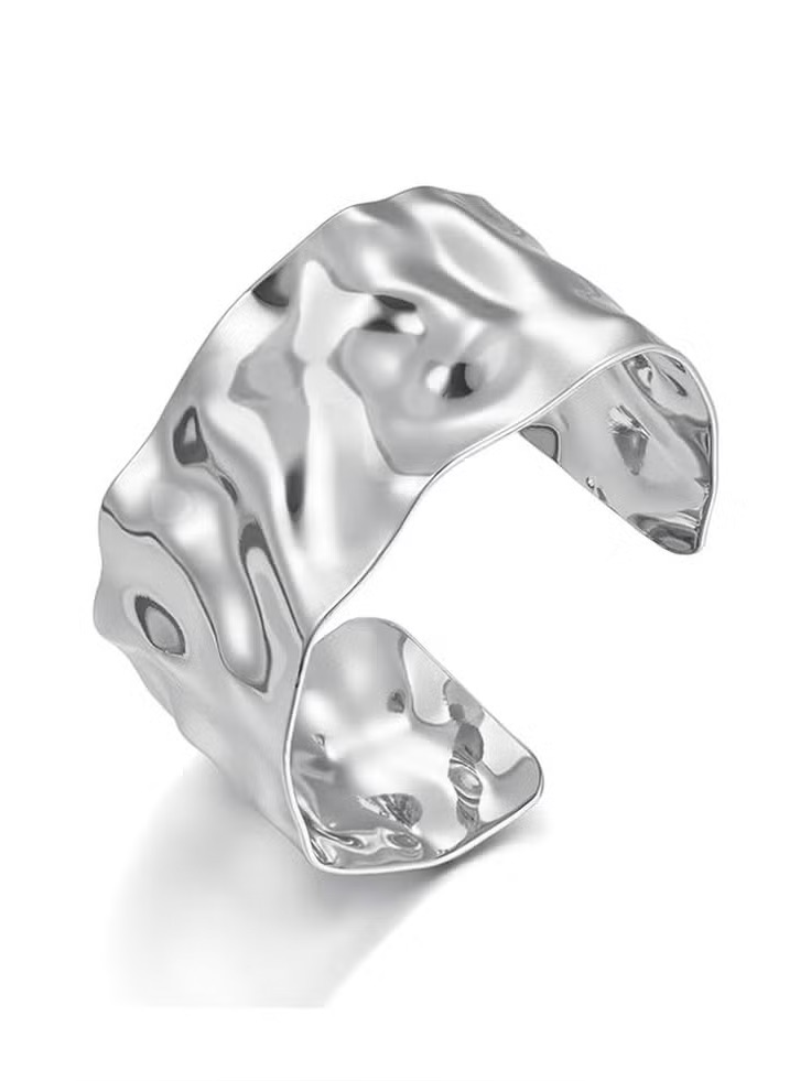 Nordstrom Rack Silver Hammered Cuff Bracelet 59$